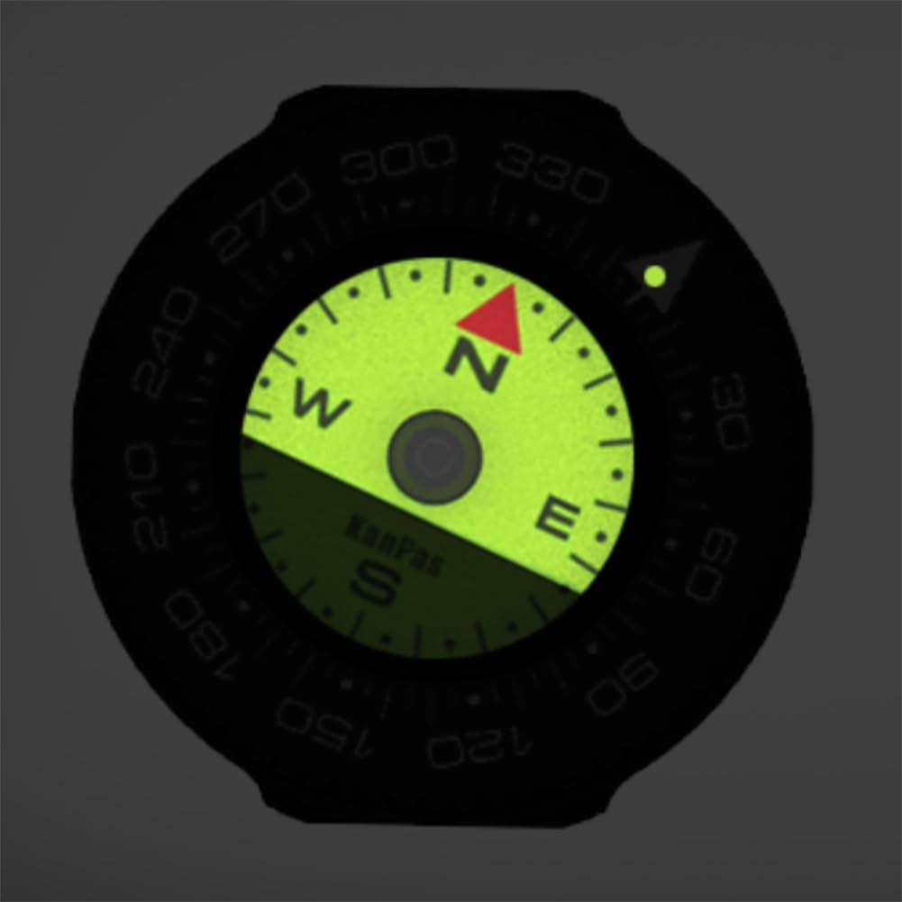 KanPas Mini Button Map Compass with Turnable Bezel for Watchband Every Day Carry