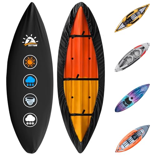 11 Ft Waterproof Kayak Cover - Heavy Duty Canoe & Paddle Board Protection