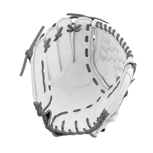 Mizuno GMVP1200PF4W MVP Prime Fastpitch Softball Glove 12", Tartan Web, Left Hand Throw, WHITE-GREY