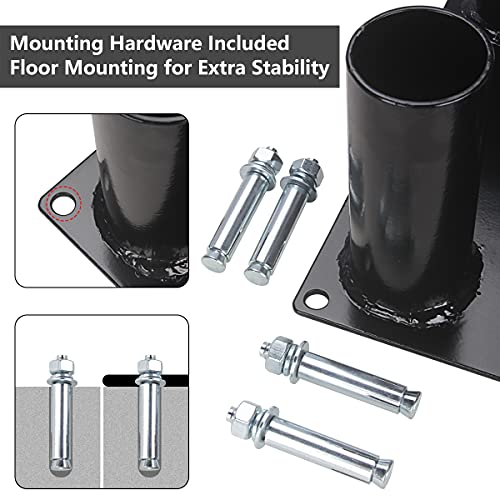 Barbell Storage Rack Floor Stand for 2 Inch Olympic and Gym Bars - Holds 5 Weights