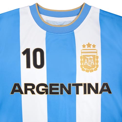 Unisex Argentina Football T-Shirt X-Large Light Blue - Officially Licensed Soccer Apparel