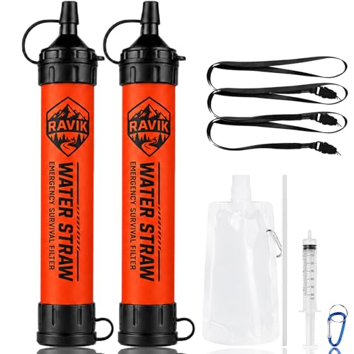 Water Filter Straw 2 Pack - Portable Microplastic & Sediment Purifiers