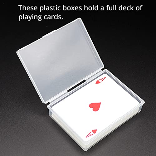 6 Pack Plastic Playing Card Deck Boxes Fits Baseball & Gaming Cards