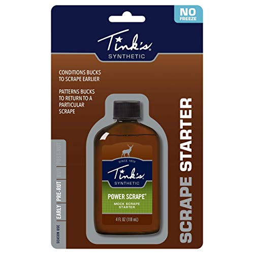 Tink's Power Scrape Starter|4 Oz Bottle|Hunting Accessories,Mock Scrape Starter for Natural or Mock Scrapes|Invader Synthetic Buck Scent Lure,Deer Scents + Attractants for Breeding Season,Brown