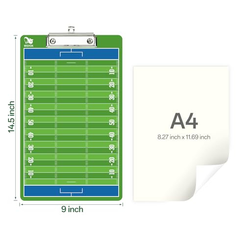 Football Clipboard for Coaches - Dry Erase, Full-Color, Double-Sided