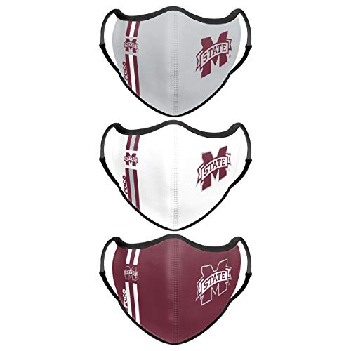 FOCO NCAA unisex-adult Ncaa Team Logo Sport Reusable Washable Fashion Face Cover Mask 3-pack