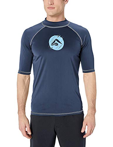 Men's Mercury Rashguard UPF 50+ Sun Protection Swim Shirt - Medium Dolphin Navy