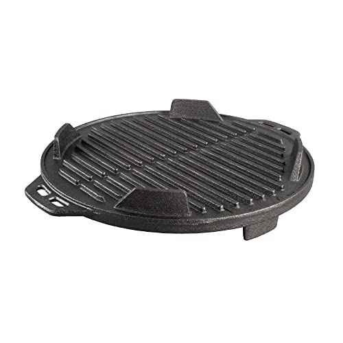 Lodge L12RG Portable Kickoff Grill, Cast Iron, 12-In. Round - Quantity 1, Black