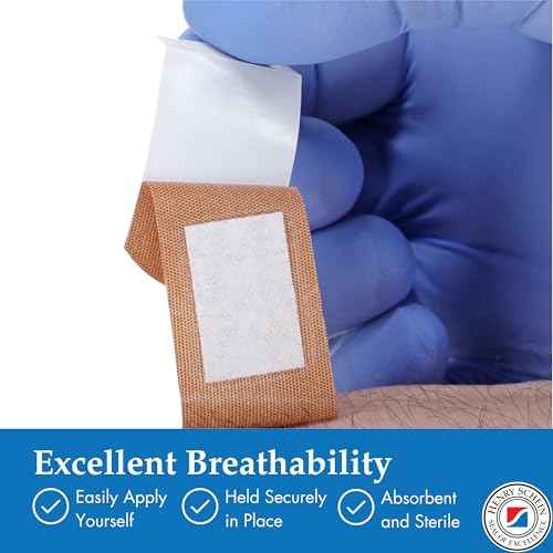 Henry Schein Sterile Adhesive Fabric Bandages, 1" x 3" ? Box of 400 Flexible, Breathable Strips ? Soft, Stretchable Wound Covers for First Aid, Medical Use, Clinics & Emergency Kits