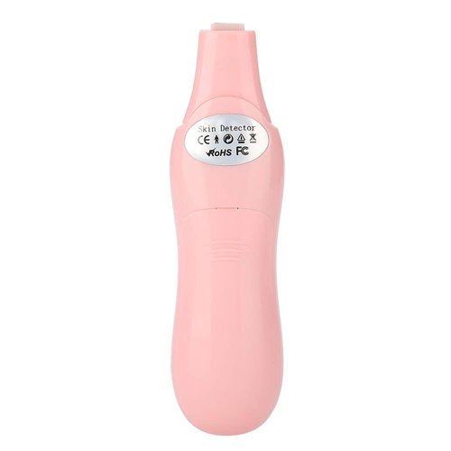 Naroote Skin Hydration Tester, Digital LCD Display Precision Skin Sensor Tester Corneometer Skin Hydration Facial Water Oil Analyzer (White) (Pink)