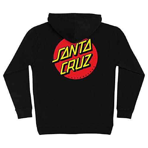 SANTA CRUZ Classic Dot P/O Hooded Heavyweight Sweatshirt Black XXL Mens