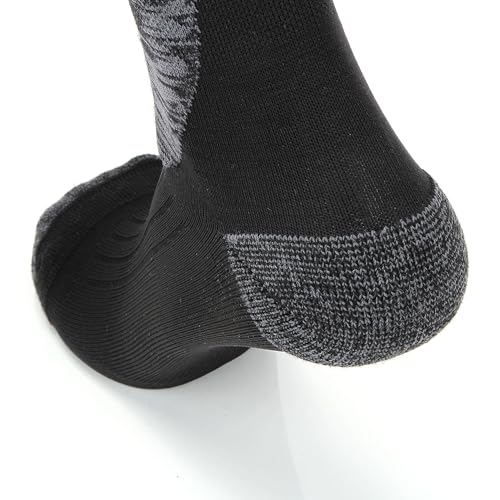 Large Gray Pro Style Hockey Skate Socks with Reinforced Ankle Padding & Moisture-Wicking Material - Howies