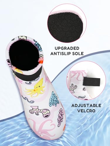 Kids Neoprene Water Socks 3mm Keep Warm & Non-Slip for Swimming & Surfing - Little Kid White 10-12.5