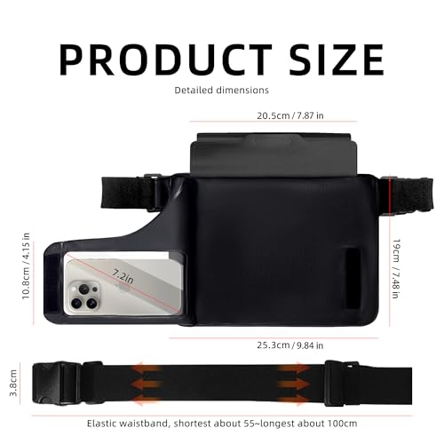 Waterproof Fanny Pack with Phone Case for Swimming Beach Boating Dry Bag