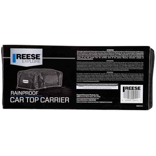 Reese Explore 1041100 Rainproof Car Top Carrier (15 Cubic Feet),Black
