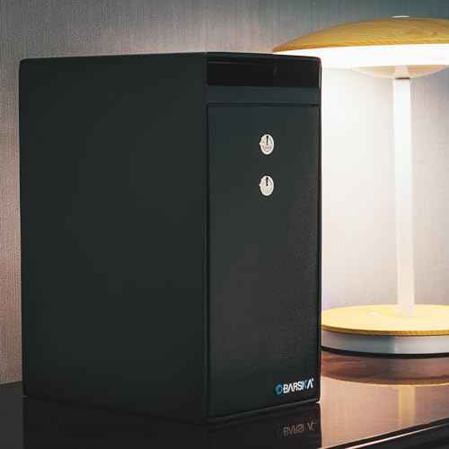 Barska Key Lock Depository Drop Safe ? Steel Lock Box with Drop Slot, Anti-Fishing Baffle, for Cash, Receipts, Keys & Valuables ? Ideal for Business & Office Use