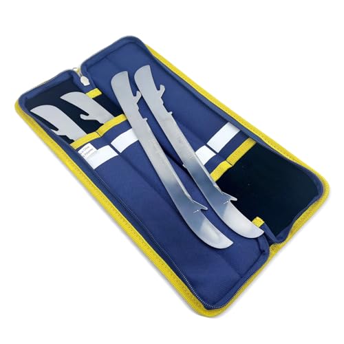 Hockey Skate Blade Bag - Holds 2 Sets of Steel, Impact-Resistant & Moisture Absorbing, Blue