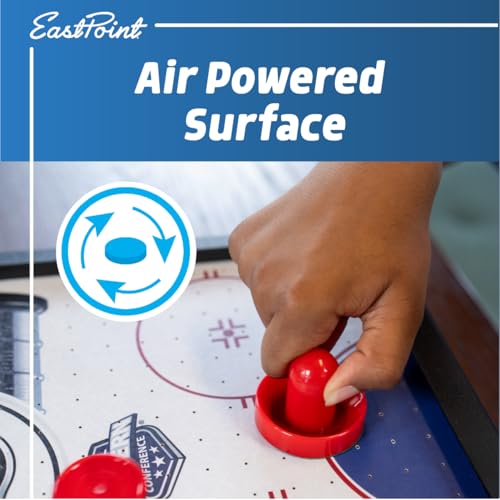 Tabletop Air Hockey Game Set with LED Scoreboard, Pucks & Pushers - Compact Durable Design for Kids & Adults