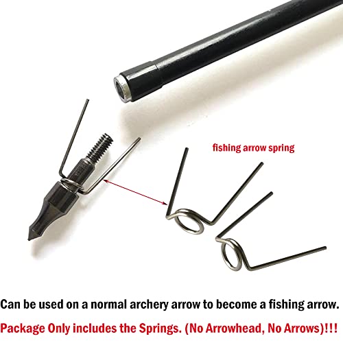 50 Pcs Bowfishing Arrows Spring Steel Arrowheads for Hunting & Fishing