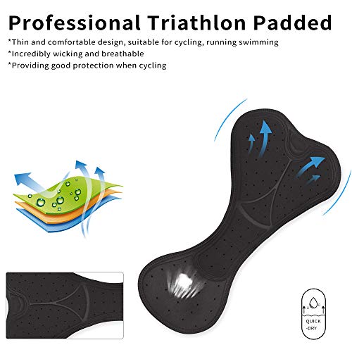 Triathlon Suits Mens One-Piece Sleeveless Trisuits Skin Wet Suit for Running Cycling Swimming