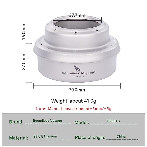 Titanium Spirit Burner Alcohol Stove for Camping Hiking Backpacking