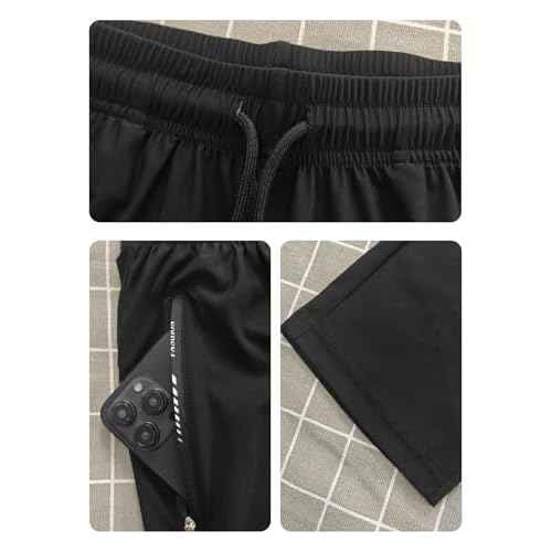 Women's Outdoor Hiking Pants Lightweight Breathable Quick Dry Stretchy Running Athletic Pants with Zipper Pocket