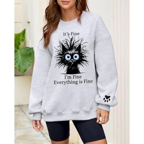 Womens Oversized Sweatshirts Fleece Hoodies Long Sleeve Crewneck Sweater Fall Fashion Solid Color Drop Shoulder Pullover Tops