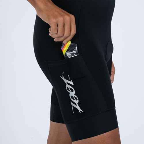 Zoot Men¡¯s Core Tri Aero FZ Racesuit, Short Sleeve Moisture-Wicking Triathlon Suit, Plush Chamois & Storage for Race Day