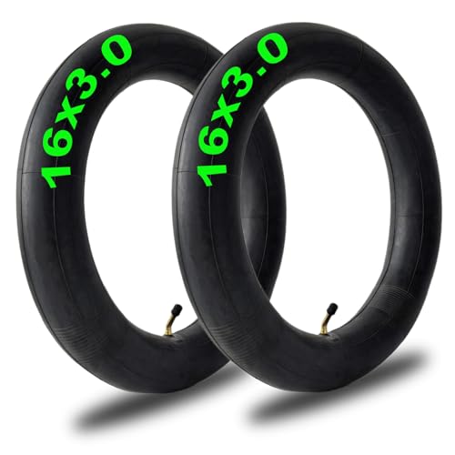 2-Pcs 16x3.0 Inner Tube 16x3.25 16x3.5 Inner Tube 16x3.25/3.50 Bent Valve Stem Reinforced Thickness