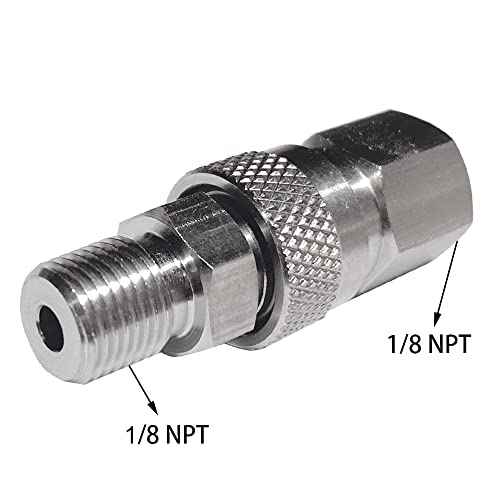 1/8 NPT Female Connector and 8mm Male Plug Fill Nipple Quick-Disconnect Set, Stainless Steel Remote Line Male & Female Set for PCP Foster Paintball Airsoft Air Gun Tool