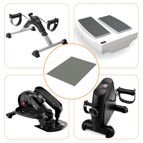 19.68 x 15.75 Inch Non-Slip Workout Mat for Elliptical and Desk Pedal Exerciser