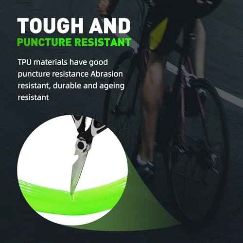 2-Pack CYCLAMI TPU Inner Tube 700C x 18/23/25/28/30/32C for Road Bike Tire Metal/Plastic Presta Valve Upgraded Durability Bicycle Tube 45/60/80MM Length of French Valve