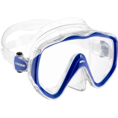 Cressi Perfect View Scuba Diving, Snorkeling Mask in Pure Comfortable Silicone - Available with Different Panoramic Lenses - Liberty: Designed in Italy