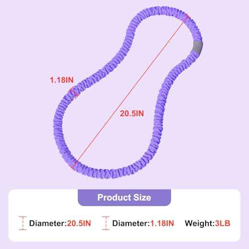 Infinity Hoop, Weighted Hula Hoop, Hula Hoops for Adults, Weighted Hula Hoops for Women - Spring Weighted Design Burns Fat,No Noise and No Meat Clipping