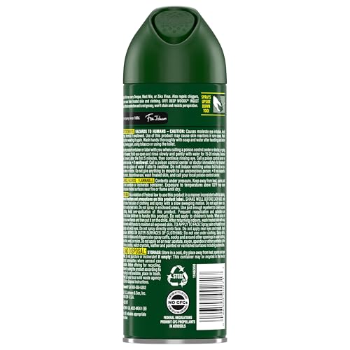 OFF! Deep Woods Insect Repellent Aerosol, Bug Spray with Long Lasting Protection from Ticks and Listed Bugs, 6 oz