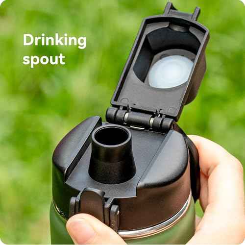 Snowfall Auto Flip Lid for Hydro Flask 12-64 oz Wide Mouth, Spout Lid for Simple Modern, Iron Flask, Takeya Wide Mouth Water Bottle