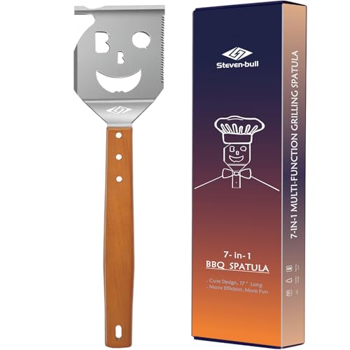 7-in-1 Outdoor Grill Spatula for BBQ, Meat Tenderizer & Accessories