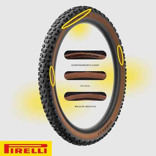 Pirelli Scorpion Enduro S Classic (29" x 2.6) Mountain Bicycle Tire for Extreme Enduro Riding, Tubeless Ready Clincher TLR, Enduro HardWall MTB Casing