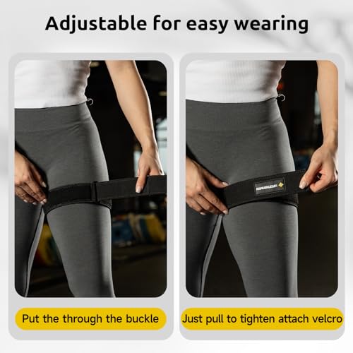 MANUEKLEAR Non-Slip Blood Flow Restriction Bands for Glutes - Black