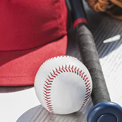 12 Pack Adult Leather Baseballs - 9 Inch Training & Autograph Balls
