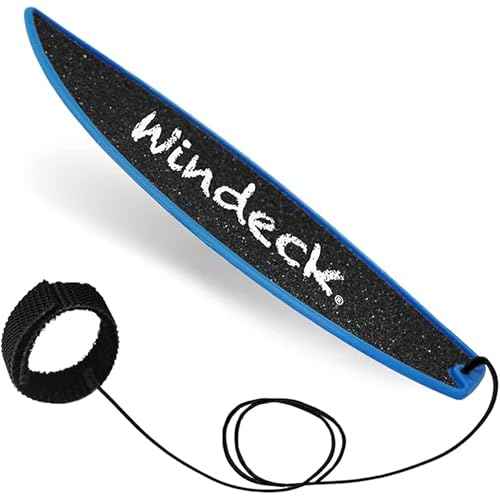 Finger Surfboard ? Blue Bomber Mini Hand Surf Toy with Grip Tape & Leash | Finger Board for Kids, Skaters & Surfers | Air Surf Tricks Behind Car Window | Pocket-Size Road Trip Gift Toy