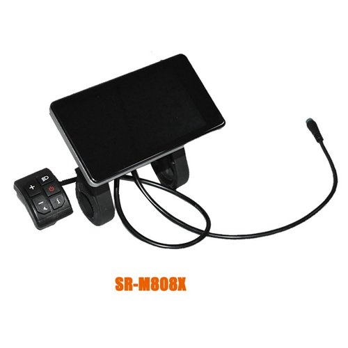 Wuden Electric Bike Colorful 808 LCD Display Meter 24V-72V Waterproof Connection Plug Ebike Intelligent Display