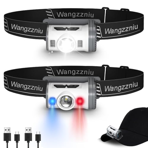 Rechargeable LED Headlamp with 8 Lighting Modes, IPX4 Waterproof, Lightweight for Outdoor Hiking Camping