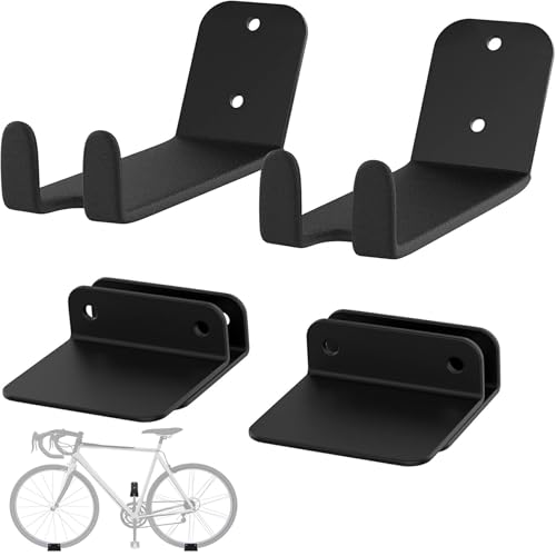 2 Pack Wall-Mounted Bike Pedal Hangers Garage Bike Storage Rack