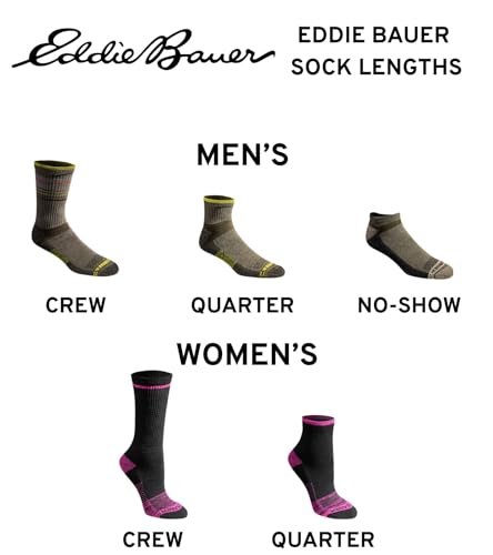 Eddie Bauer Women's Dura Dri Moisture Control Quarter Socks - Medium Charcoal 6 Pairs