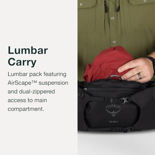 Osprey Talon 6L Men's Lumbar Hiking Waist Pack - Fanny Pack with Water Bottle Holders