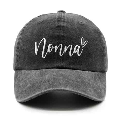 Waldeal Women's Blessed Grandma Hats Washed Denim Adjustable Baseball Cap for Mom