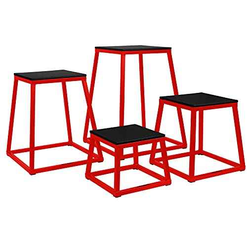 Retrospec Leap Plyo Box Jump Platforms for Home Gym Plyometric Jumping, Strength Training & Jump Box Exercise, 12", 18", 24", 30" and Full Set for Men and Women