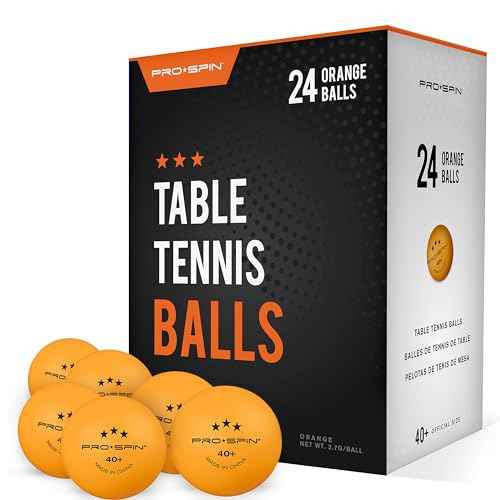 PRO SPIN Ping Pong Balls - 3-Star Premium Orange Table Tennis Balls | High-Performance 40+ ABS Professional Quality | Ultimate Durability for Indoor & Outdoor Ping Pong Tables