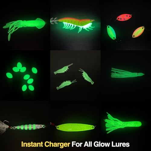 6-Inch UV Glow Charger Cup for Fishing Lures, Jigs & Spoons - Night & Ice Fishing